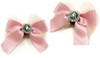 EasyBow Vintage Powder Pink Dog Collar Flowers