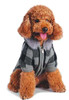 Lux Checked Hooded Dog Sweater Coat - Gray / Black