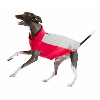 Portland Pullover Dog Wrap - Red/Silver