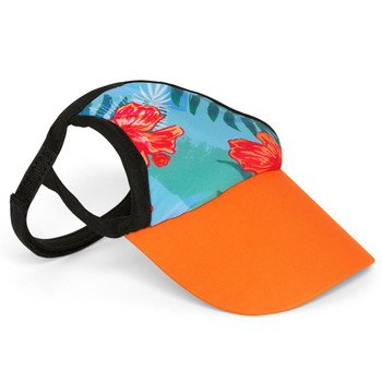 Tropical Floral Blue Sun Protective Dog Visor Hats