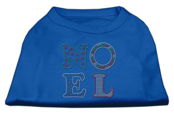 Noel Rhinestone Dog Shirt - Blue