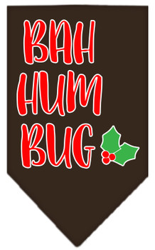 Bah Humbug Screen Print Bandana - Cocoa Brown