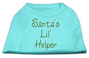 Santa's Lil' Helper Screen Print Shirt - Aqua