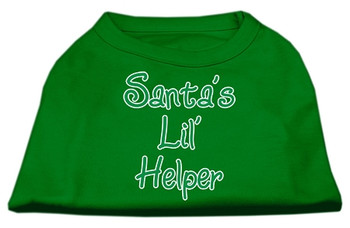 Santa's Lil' Helper Screen Print Shirt - Emerald Green