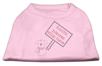 Santa Stop Here Shirts - Light Pink