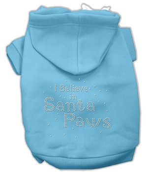 I Believe In Santa Paws Hoodie - Baby Blue