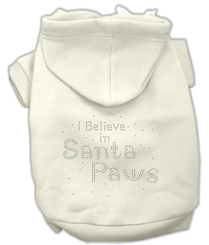 I Believe In Santa Paws Hoodie - Cream