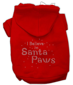 I Believe In Santa Paws Hoodie - Red