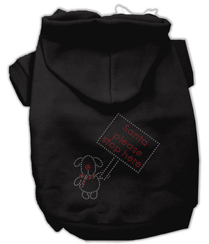 Santa Stop Here Hoodies - Black