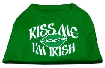 Kiss Me I'm Irish Screen Print Shirt - Emerald Green