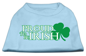 Proud To Be Irish Screen Print Shirt - Baby Blue