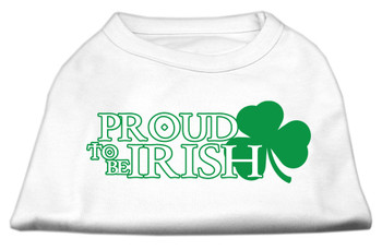 Proud To Be Irish Screen Print Shirt - White