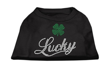 Lucky Rhinestone Shirts - Black