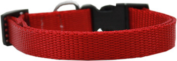 Plain Nylon Red Dog & Cat Collar