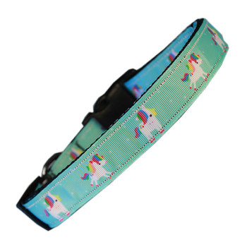 Aqua Unicorns Nylon Dog & Cat Collar