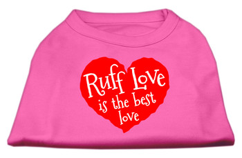 Ruff Love Screen Print Shirt - Bright Pink