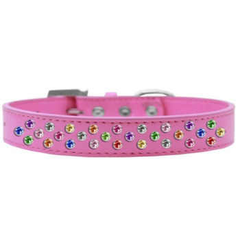 Sprinkles Dog Collar Confetti Crystals - Bright Pink