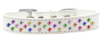 Sprinkles Dog Collar Confetti Crystals - White