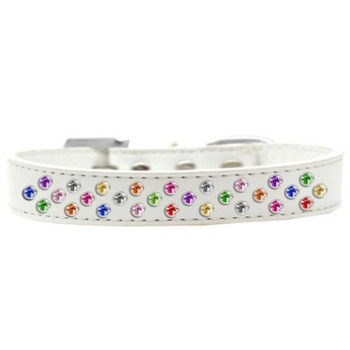 Sprinkles Dog Collar Confetti Crystals - White