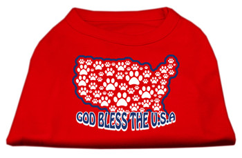 God Bless Usa Screen Print Shirts - Red