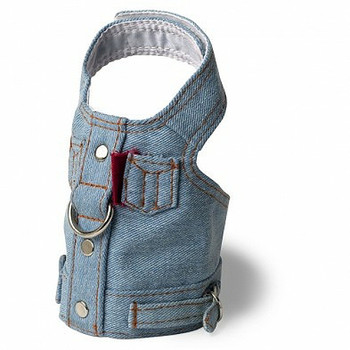 Blue Jean Dog Harness Vest