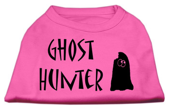 Ghost Hunter Screen Print Shirt - Bright Pink With Black Lettering