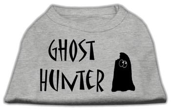 Ghost Hunter Screen Print Shirt - Grey With Black Lettering