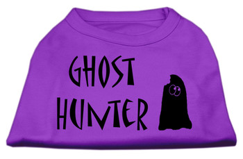 Ghost Hunter Screen Print Shirt - Purple With Black Lettering