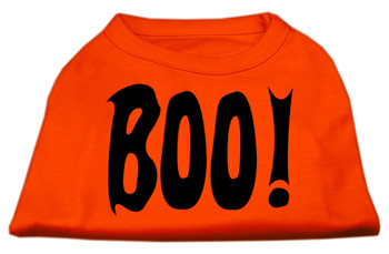 Boo! Screen Print Dog Shirts - Orange