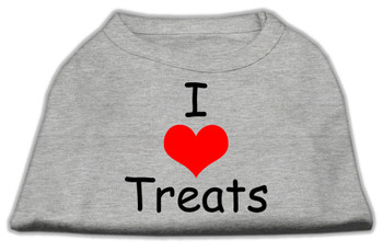 I Love Treats Screen Print Shirts -Grey