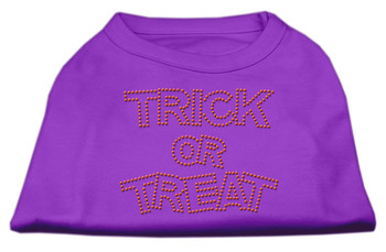 Trick Or Treat Rhinestone Shirts - Purple