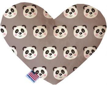 Grey Pandas Canvas Heart Dog Toy, 2 Sizes