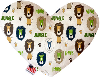 King Of The Jungle Canvas Heart Dog Toy, 2 Sizes