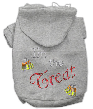 I'm The Treat Rhinestone Hoodies - Grey