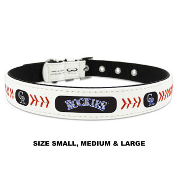 Colorado Rockies Classic Leather Baseball Collar