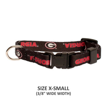 Georgia Bulldogs Pet Nylon Collar - Small