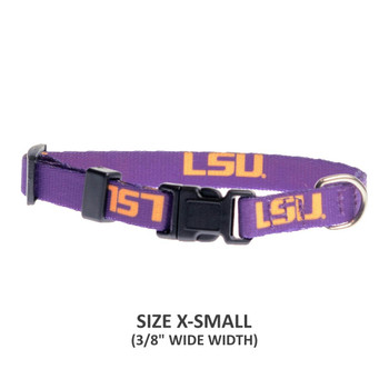 LSU Tigers Pet Nylon Collar - Small