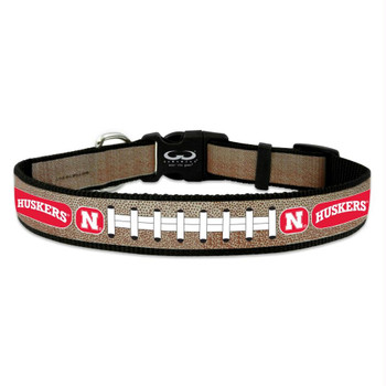 Nebraska Huskers Reflective Football Pet Collar