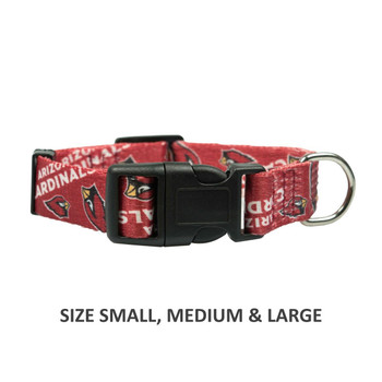 Arizona Cardinals Pet Nylon Collar - XS