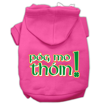 Pog Mo Thoin Screen Print Pet Hoodies - Bright Pink