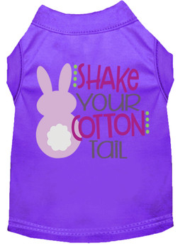 Shake Your Cotton Tail Screen Print Dog Shirt - Purple