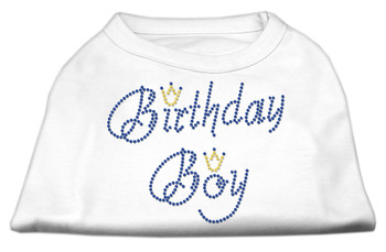 Birthday Boy Rhinestone Shirts - White