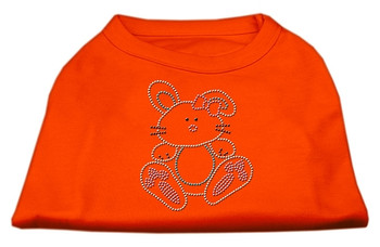 Bunny Rhinestone Dog Shirt - Orange