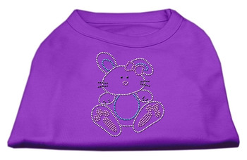 Bunny Rhinestone Dog Shirt - Purple