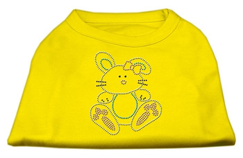 Bunny Rhinestone Dog Shirt - Yellow