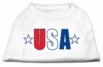 Usa Star Screen Print Shirt - White