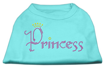 Princess Rhinestone Shirt - Aqua