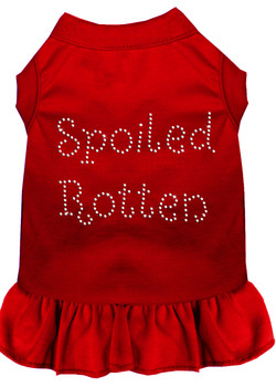 Spoiled Rotten Rhinestone Dress - Red