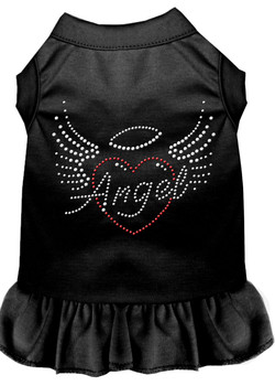 Angel Heart Rhinestone Dress - Black