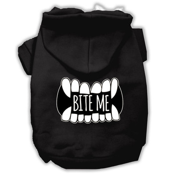 Bite Me Screenprint Dog Hoodie - Black